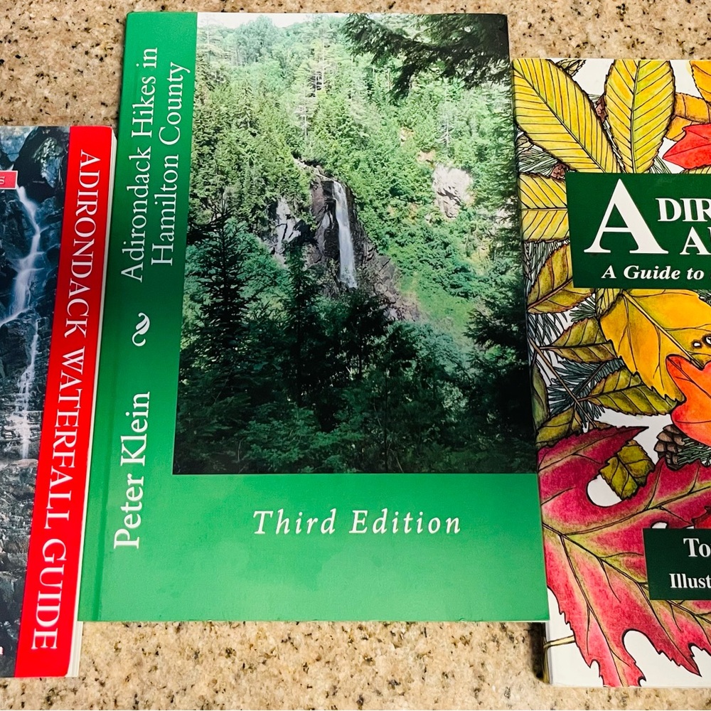 Set of 3 Adirondack ADK books Upstate New York Hiking Waterfalls Nature History